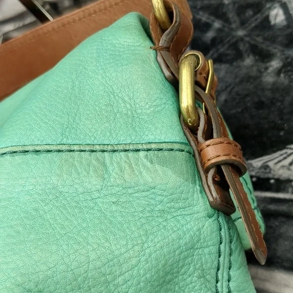 Fossil green leather purse - Picture 6 of 14